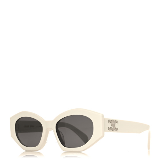 CELINE Acetate Triomphe 01 Sunglasses CL 40238U White
