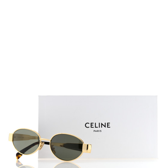 CELINE Metal Triomphe 01 Sunglasses CL40235U Gold Green