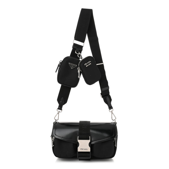 ショルダーバッグ・ポシェット Prada Re-Nylon Shoulder Pouch Black Re-Nylon ポーチ 1NE545_2C05_F0002 (PRADA/ショルダーバッグ