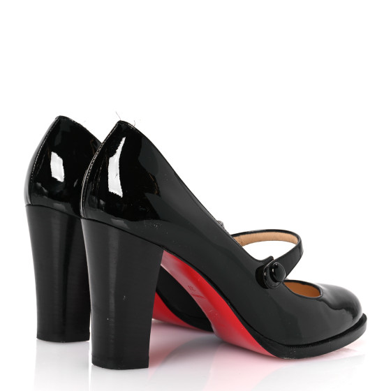 CHRISTIAN LOUBOUTIN Patent Top Street 85 Mary Jane Pumps 37