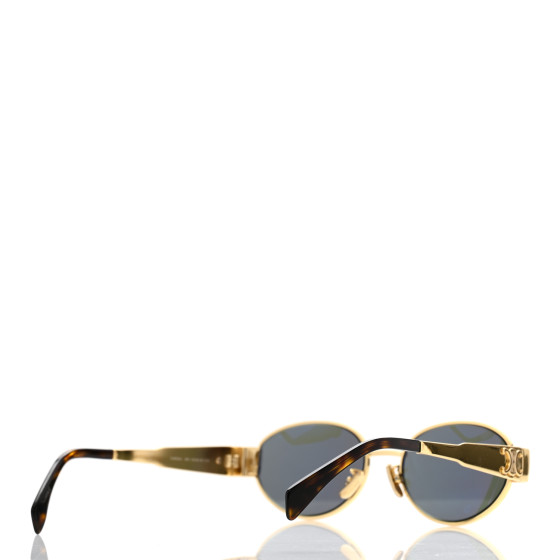 CELINE Metal Triomphe 01 Sunglasses CL40235U Gold Green