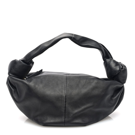 Concert Knot Mini leather pouch in black - Bottega Veneta