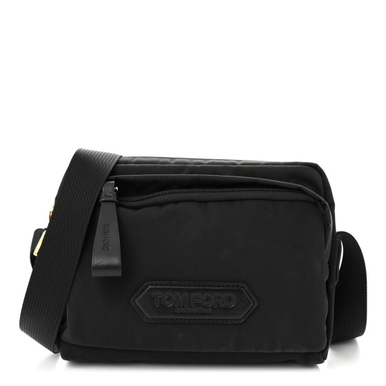 TOM FORD Nylon Logo Messenger Bag Black 1640507 | FASHIONPHILE