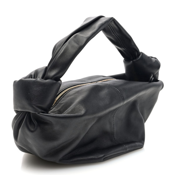 Concert Knot Mini leather pouch in black - Bottega Veneta