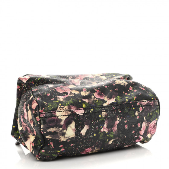 GIVENCHY Lambskin Roses Camouflage Print Mini Pandora Black