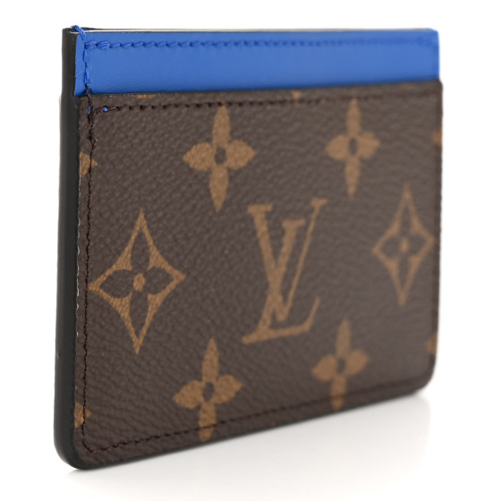 LOUIS VUITTON Monogram Card Holder PM Blue 1438376