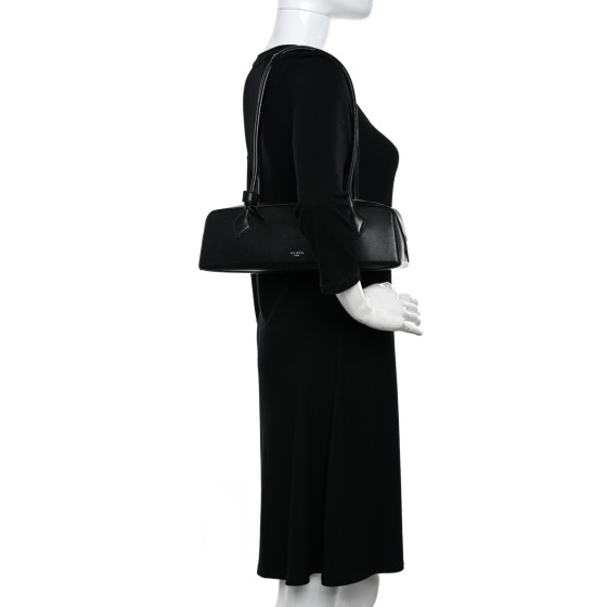 ALAIA Goatskin Medium Le Teckel Bag Black 1443964 | FASHIONPHILE