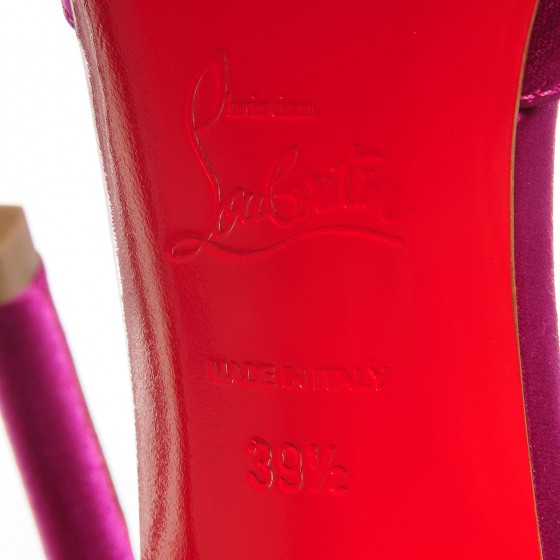 CHRISTIAN LOUBOUTIN Satin Crystal Pensamoi 120 Peep Toe