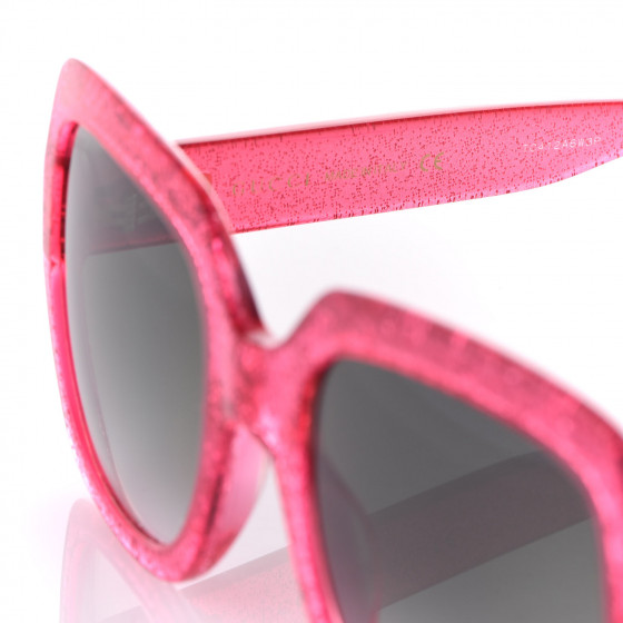 GUCCI Square Frame GG 0036S Sunglasses Glitter Pink 360293