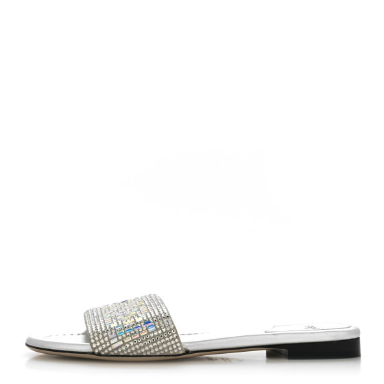 サンダル・ミュール FENDI BAGUETTE SLIDE SANDALS FENDI Baguette Slide Sandals | Silver | FARFETCH