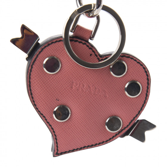 小物 Prada keychain heart Christmas edition PRADA Metal Logo Heart Keychain Red 395970 | FASHIONPHILE