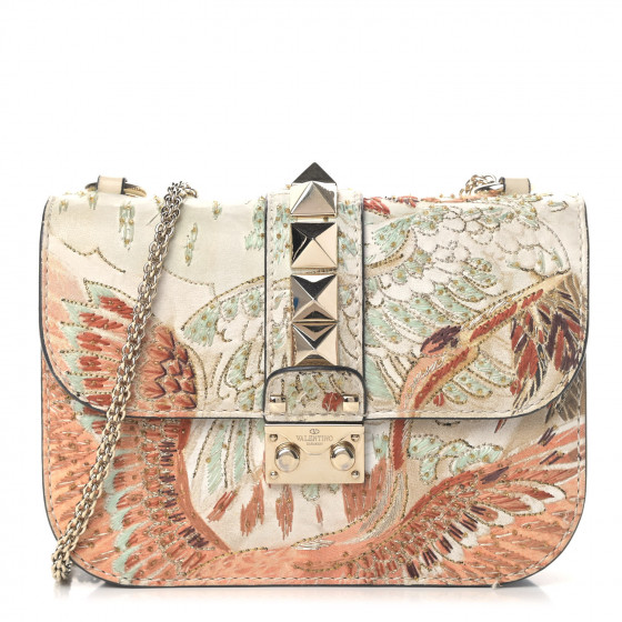 VALENTINO GARAVANI Vitello Japanese Bird Embroidered Small