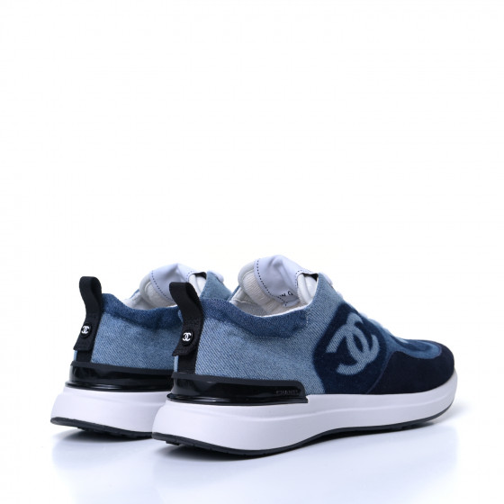 その他 del_sol CHANEL Denim Suede Calfskin Womens CC Sneakers 36.5 Dark