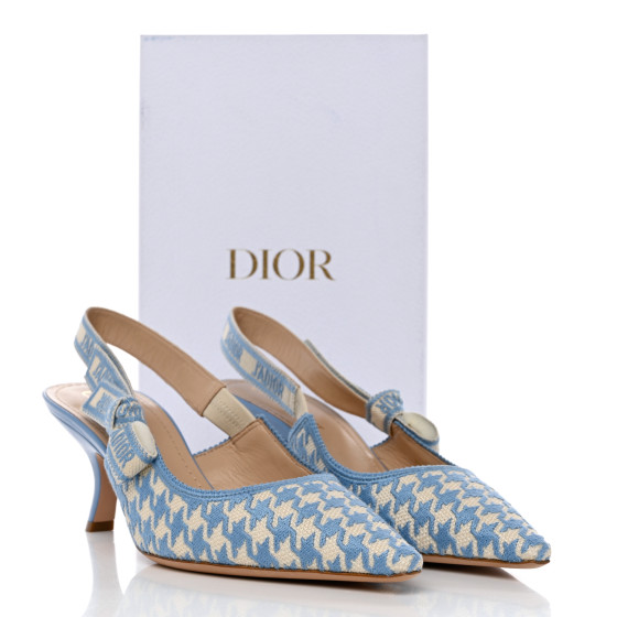パンプス Dior J Adior Slingback Microcannage Pump J'Adior Slingback Pump Black Microcannage Fabric Embroidered