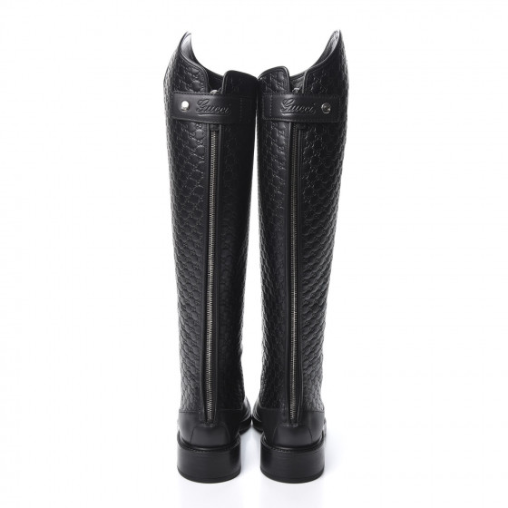 ミドルブーツ GUCCI Women Boots 827860 BLACK 2024 Gucci Women Hardware ￼Riding Boots Tall Zipped Black