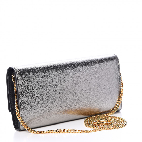 ★alexander mcqueen★ Graffiti Banknote Wallet Wallet Silver NEW $1290 ALEXANDER MCQUEEN Silver GRAFFITI Quilted Leather