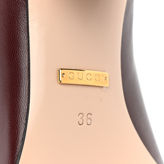 GUCCI Malaga Kid GG Marmont Fringe 50mm Loafer Pumps 36