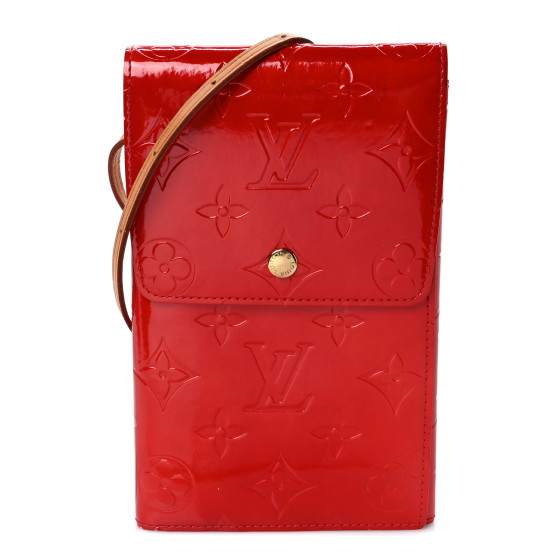 LOUIS VUITTON Vernis Walker Wallet Red