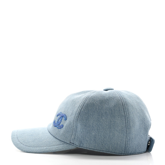CHANEL Denim Cap Hat Blue 1534497 | FASHIONPHILE