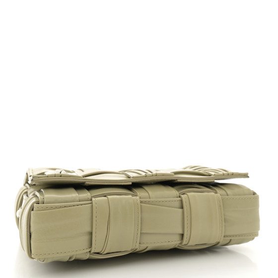 BOTTEGA VENETA Calfskin Intreccio Plisse Small Cassette