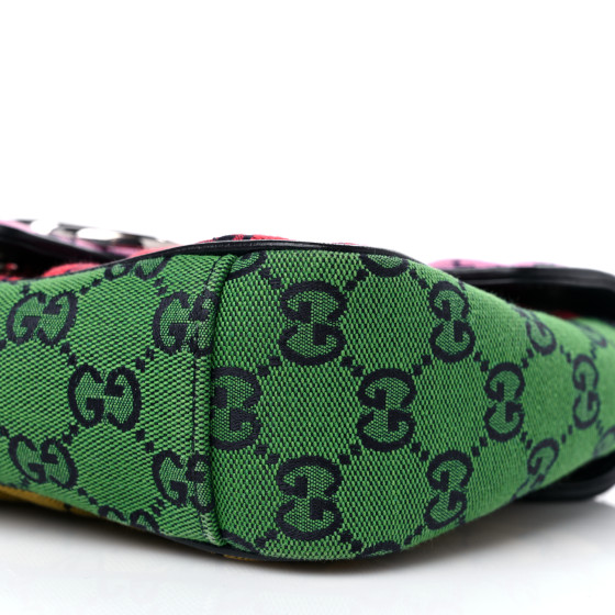 GUCCI Monogram Multicolor Matelasse Diagonal Small GG