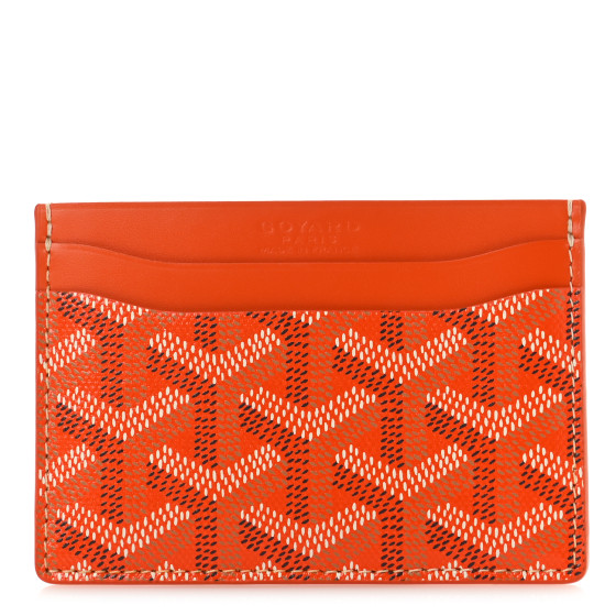 GOYARD Goyardine Saint Sulpice Card Holder Orange 1333777