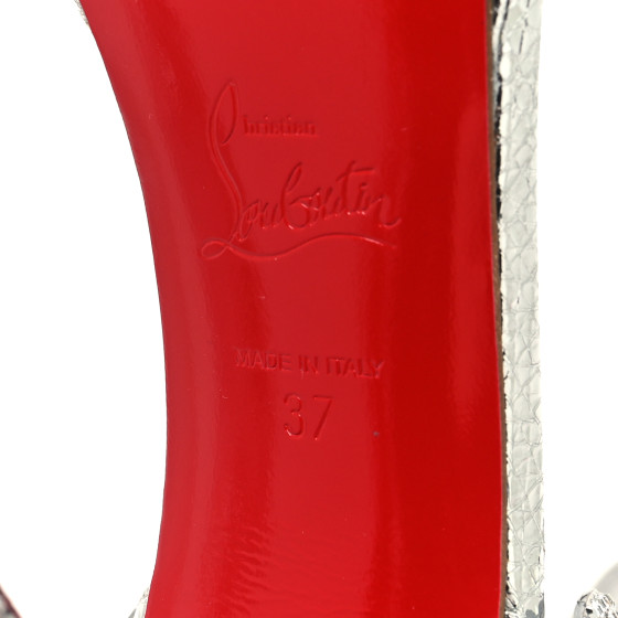 CHRISTIAN LOUBOUTIN Strass Suede Patent Loubi Vega 120