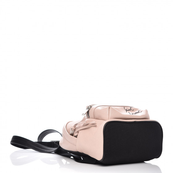 SAINT LAURENT Lambskin Mini Toy City Backpack Pink 375822
