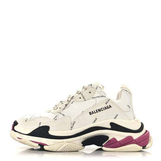 靴 BALENCIAGA Triple S Balenciaga x adidas Triple s Leather x mesh Sneakers 39