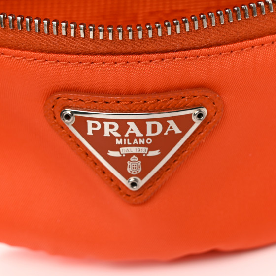 PRADA Tessuto Nylon Pouch Orange 1331835 | FASHIONPHILE