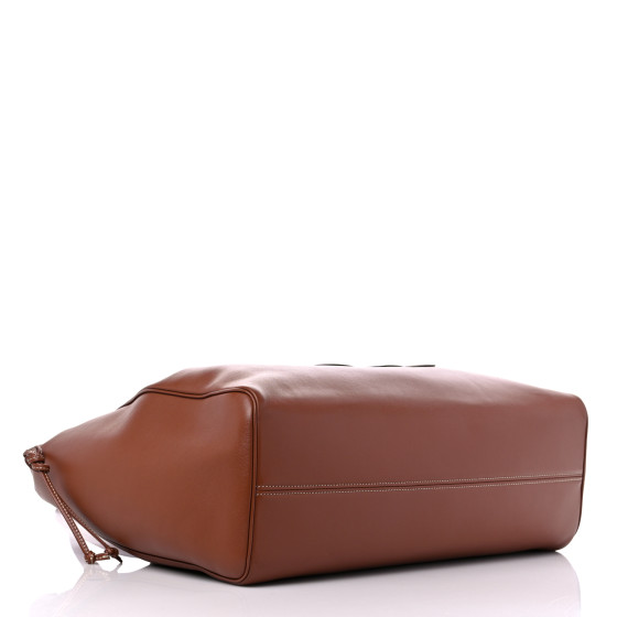 CELINE Smooth Calfskin Cuir Triomphe Cabas Drawstring Tan