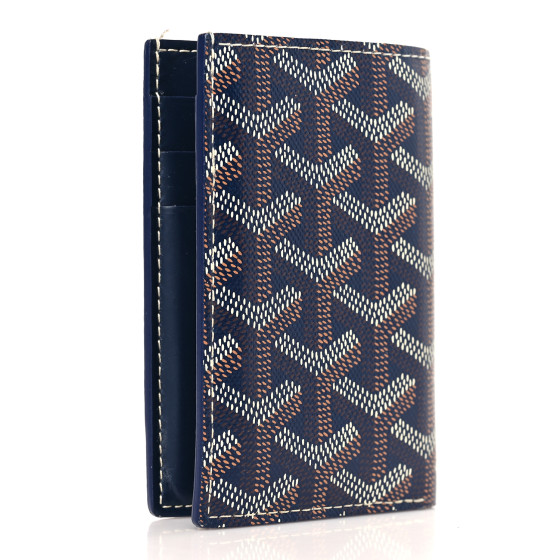 GOYARD Goyardine Saint Pierre Card Holder Navy 1329517