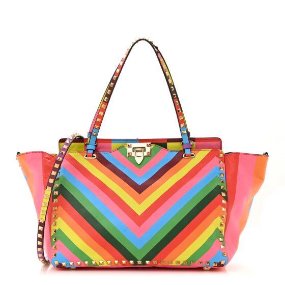 VALENTINO GARAVANI Vitello 1973 Medium Rockstud Tote