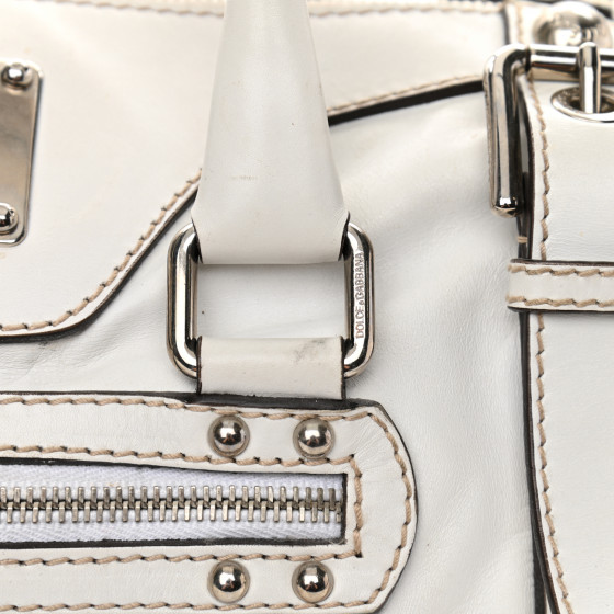 【関税＆送料込み】Dolce & Gabbana White Leather Satchels VIP【関税送料無料】希少 DOLCE & GABBANA WHITE LEATHER BAG