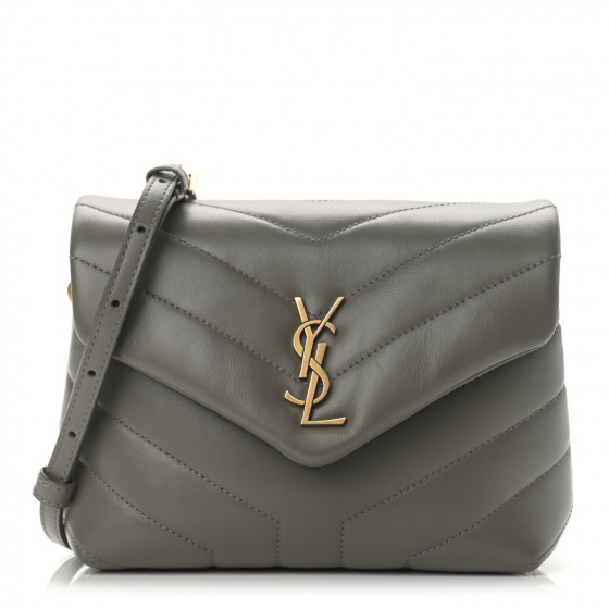 SAINT LAURENT Calfskin Y Quilted Monogram Toy Loulou
