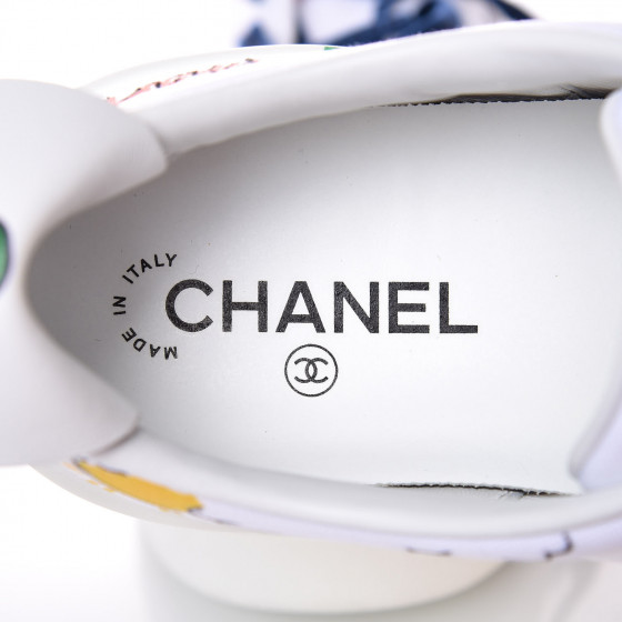 CHANEL x Pharrell Williams Mens Calfskin Sneakers 45 White