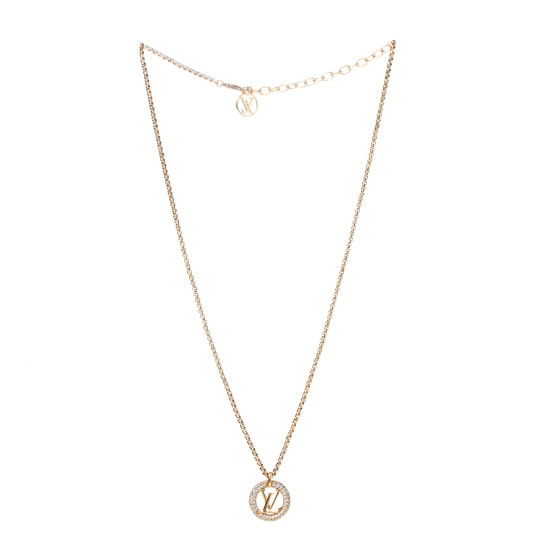 LOUIS VUITTON Metal Crystal Louise By Night Necklace 1149099
