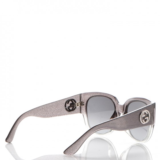 GUCCI Glitter Square Optyl Sunglasses 3836/F/S Black Silver