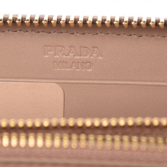 PRADA Python Zip Around Wallet Brandy 355145 | FASHIONPHILE