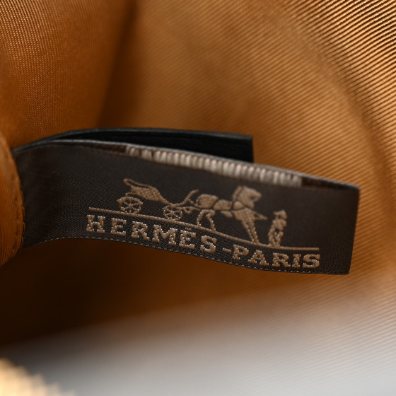 HERMES Silk Sursoie To Go Pouch Bleu Marine Craie Black