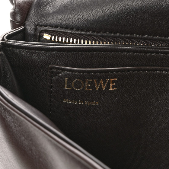 LOEWE Lambskin Goya Puffer Bag Dark Chocolate 1474822