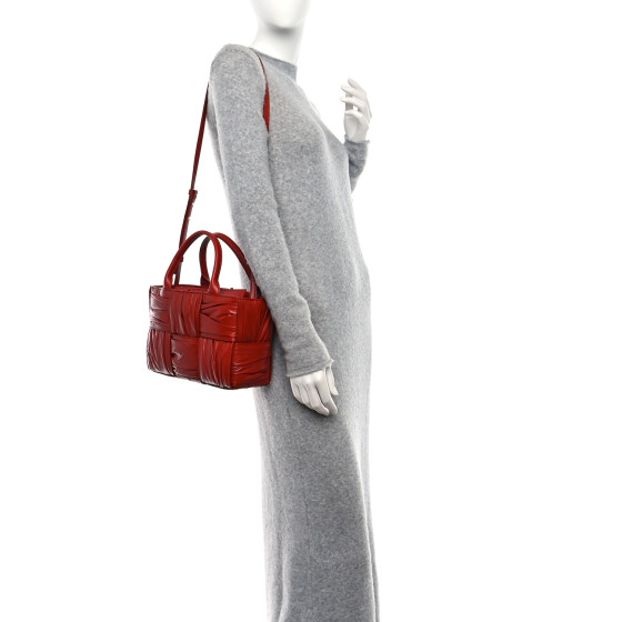 BOTTEGA VENETA Foulard Intrecciato Pleated Mini Arco Tote