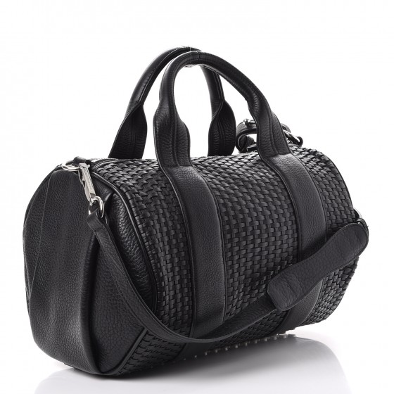 Valluat | PIERRE BAG BLACK [正規品/関税込] ALEXANDER WANG Pebbled Lambskin Woven Rocco Black Silver