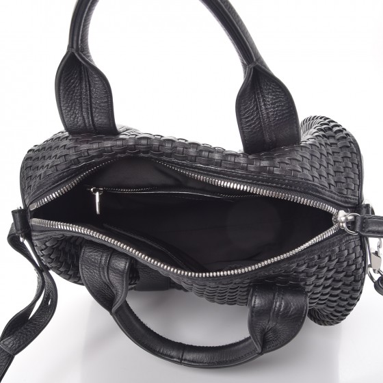 Valluat | PIERRE BAG BLACK [正規品/関税込] ALEXANDER WANG Pebbled Lambskin Woven Rocco Black Silver