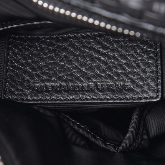Valluat | PIERRE BAG BLACK [正規品/関税込] ALEXANDER WANG Pebbled Lambskin Woven Rocco Black Silver