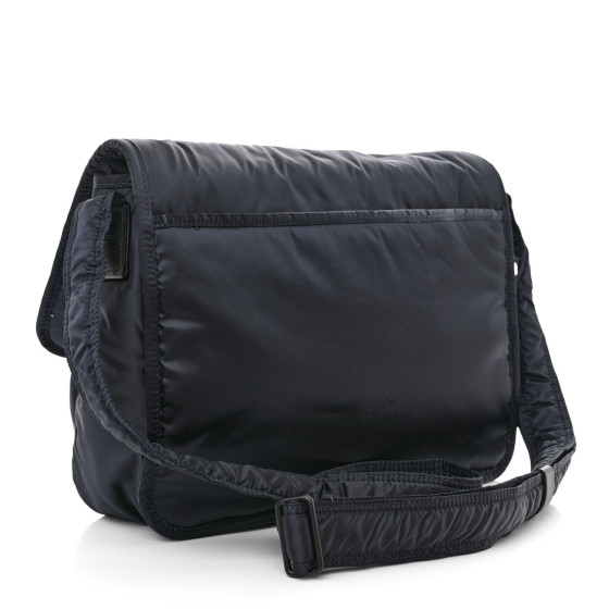 SAINT LAURENT Nylon Niki Messenger Dark Blueberry Black