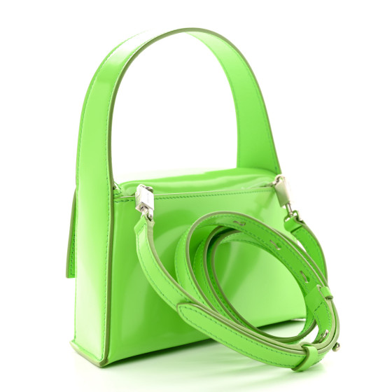 SALVATORE FERRAGAMO Calfskin Geometric Shoulder Bag Green