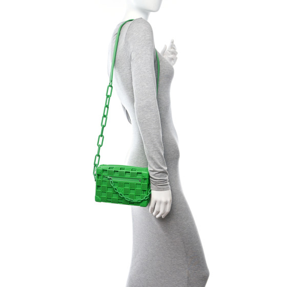 LOUIS VUITTON Rubber Cowhide Mini Soft Trunk Green 1566799