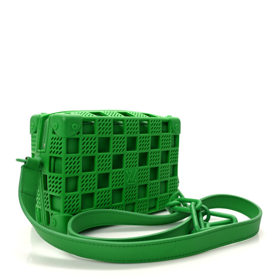 LOUIS VUITTON Rubber Cowhide Mini Soft Trunk Green 1566799