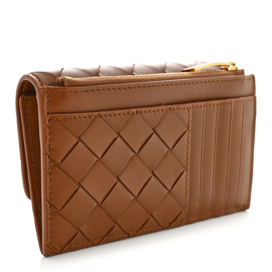財布・小物その他 BOTTEGA VENETA Dark Brown Nappa Leather Andiamo Card Holder Bottega Veneta® Women's Andiamo Zipped Card Case in Fondant